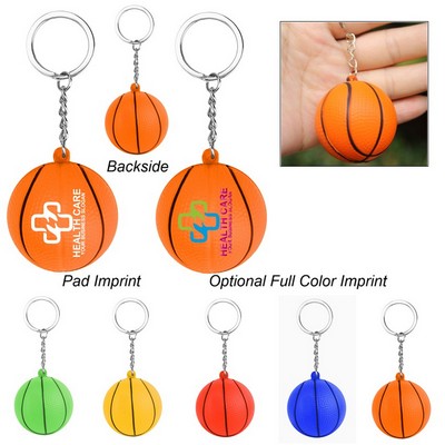 Basketball Stress Reliever Keychain
