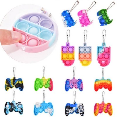 Silicone Bubble Sensory Keychain