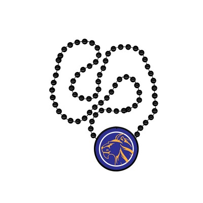 Mardi Gras Beads with an Inline Medallion