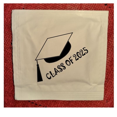Stock "Graduation" Moist Towelettes (Pack of 50)