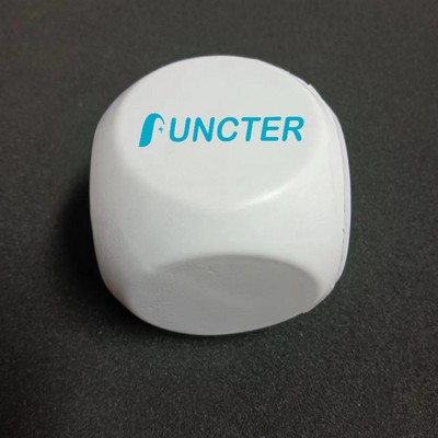 White PU Foam Dice Model Decoration, Pressure Reducing Grip Ball