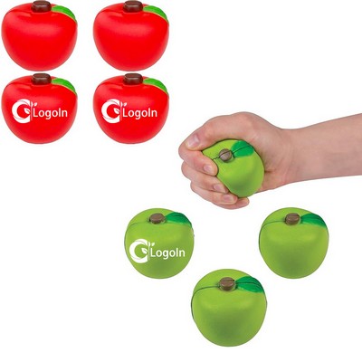 2.8" Apple Fruit Stress Ball Toys Red and Green Fruit Stress Relief Squeeze Ball