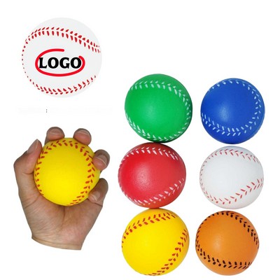 2.5"D Baseball Shaped PU Stress Reliever(30-day delivery)