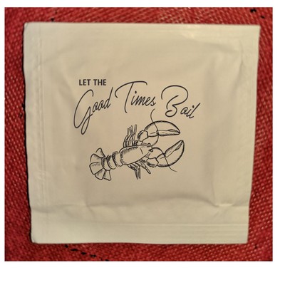 Stock "Let The Good Times Boil Lobster" Moist Towelettes (Pack of 50)