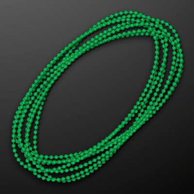 7mm 33" Round Green Beads (Non-Light Up) - BLANK