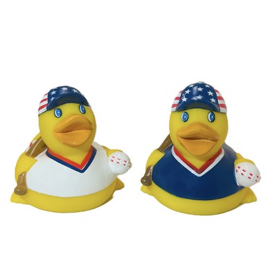 Rubber Patriotic Baseball Duck©