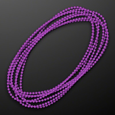 7mm 33" Round Purple Beads (Non-Light Up) - BLANK