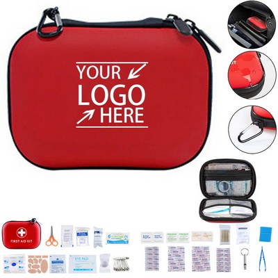 116 Pieces Small Waterproof Hard Shell Medical Kit