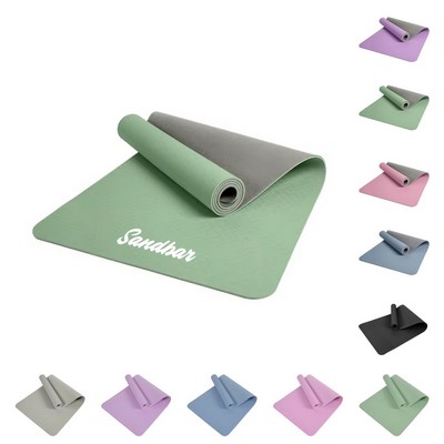 Eco-Friendly TPE Yoga Mat with Custom Logo – 72" x 24" x 6mm