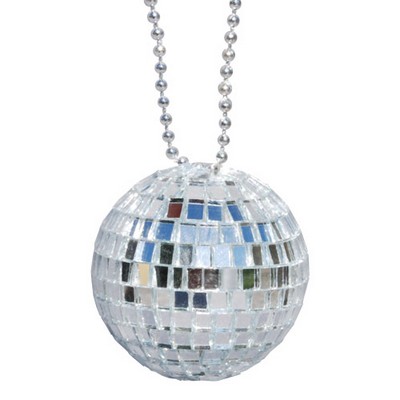 2" Mirror Disco Ball Necklace w/Chain