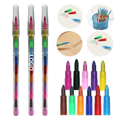 Stackable Multi-Color Crayon Pen