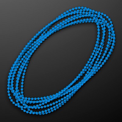 7mm 33" Round Blue Beads (Non-Light Up) - BLANK