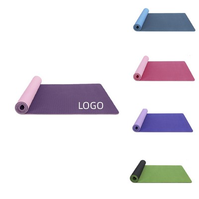 Exercise-Friendly Two-Tone Non-Slip Yoga Mat