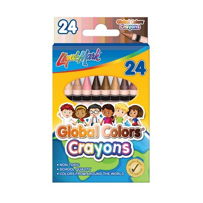 Liqui-Mark® Global Colors Crayons (24-Pack)