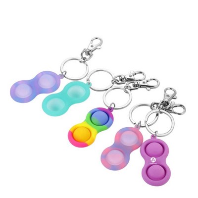 Silicone Bubble Toy Keychain