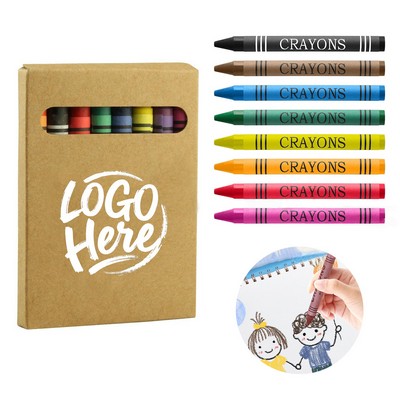 8-Color Kraft Paper Box Crayon Set