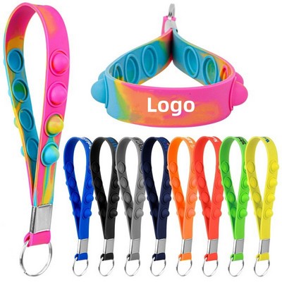 Large Push Bubble Stress Reliever Keychain