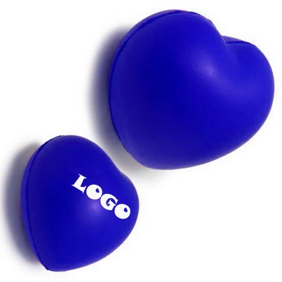 2 3/4" Heart Shaped Squeezie Stress Reliever Ball
