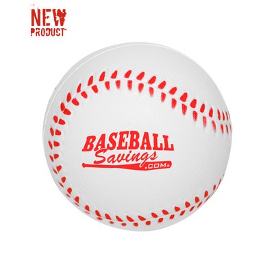 Union Printed - Baseball Shaped Stress Reliever with 1-Color Logo