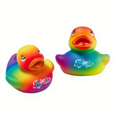 2" Rainbow Rubber Ducks
