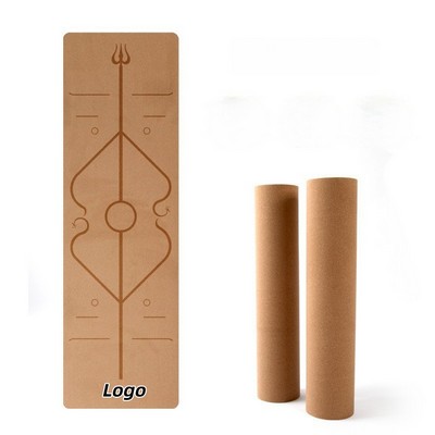 Extra Wide Cork and Rubber Yoga Mat for Non Slip Workout
