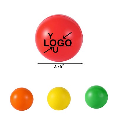 2.76" Dia Round Foam Stress Ball