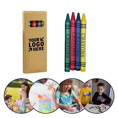 Four Color Non Toxic Crayon Set for Kids Art & School