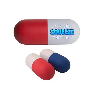 Pill-shaped Squeezies Stress Reliever