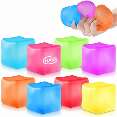 Gel Ice Cube Squeeze Toy--Embossed Logo, Sturdy And Durable
