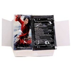 Mini Box Envelope with 2 Promotional Alcohol Wipe 75 % Alcohol Formula Purple Color