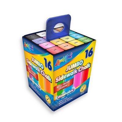 16 Pack Round Jumbo Sidewalk Chalk