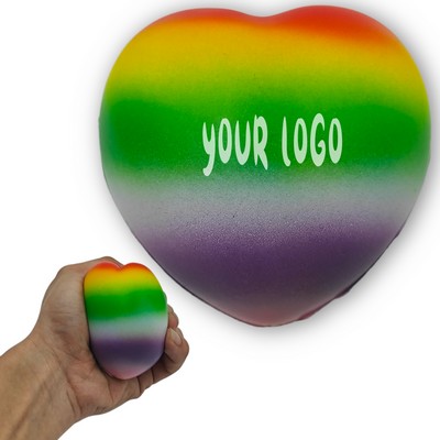 Heart Shape Rainbow Stress Reliever
