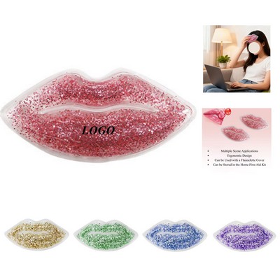 PVC Glitter Lip Ice Pack Cold and Hot Compress