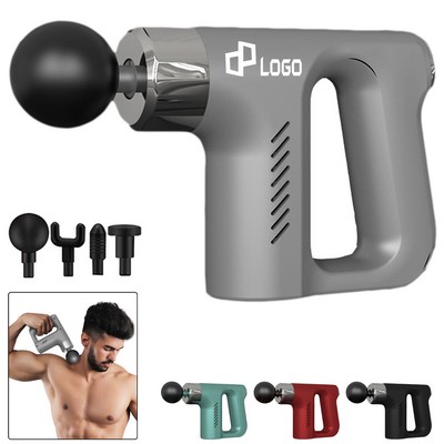 Deep Tissue Muscle Massager Gun W/ 4 Massage Heads